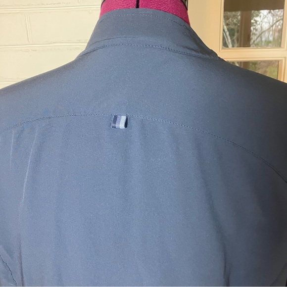 Barco One Wellness Scrub Jacket Navy Blue | Zip Front | Stretch Women’s Large - Picture 6 of 8